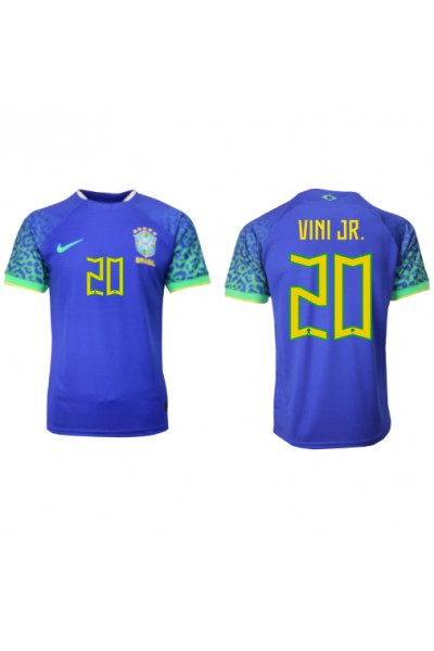 Fotbalové Dres Brazílie Vinicius Junior #20 Venkovní Oblečení MS 2022 Krátký Rukáv